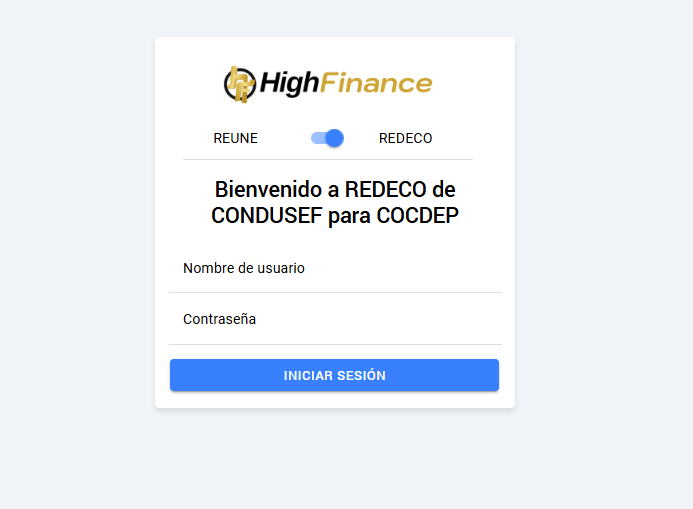 API 1 - Login REUNE/REDECO